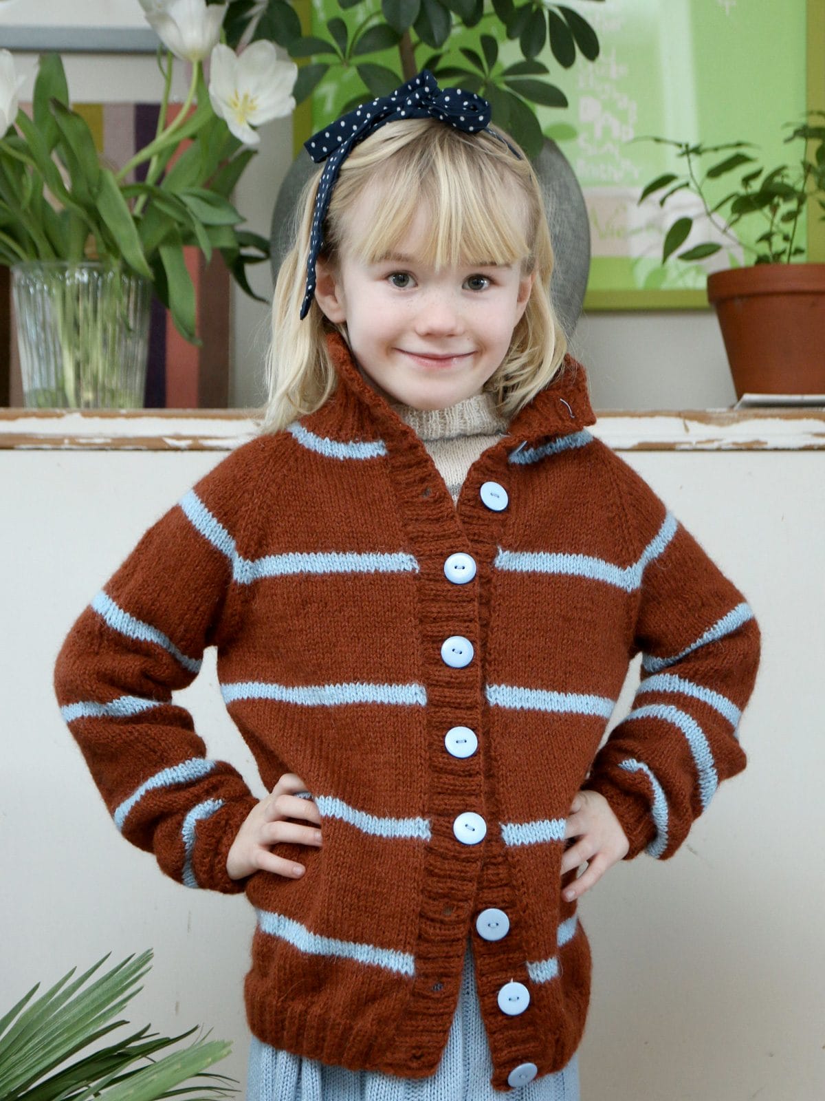 Strikkeoppskrift – STRIPE / Jakke (barn)